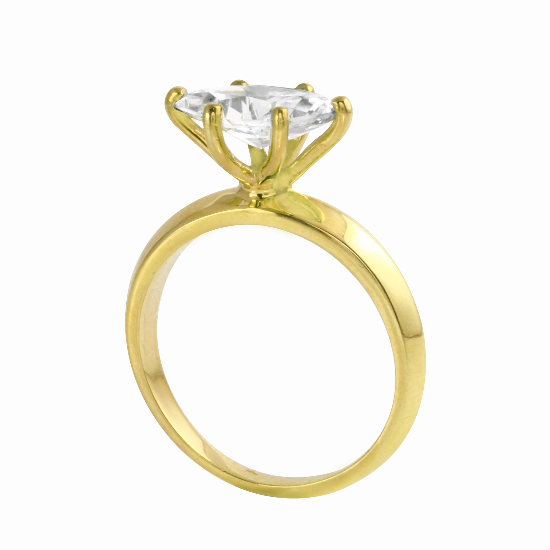 East-West Solitaire Marquise Diamond Wide Knife Edge Engagement Ring Setting-Engagement Ring-Ashley Schenkein Jewelry Design