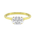 East-West Oval Diamond Six Prong Solitaire Engagement Ring Setting-Engagement Ring-Ashley Schenkein Jewelry Design