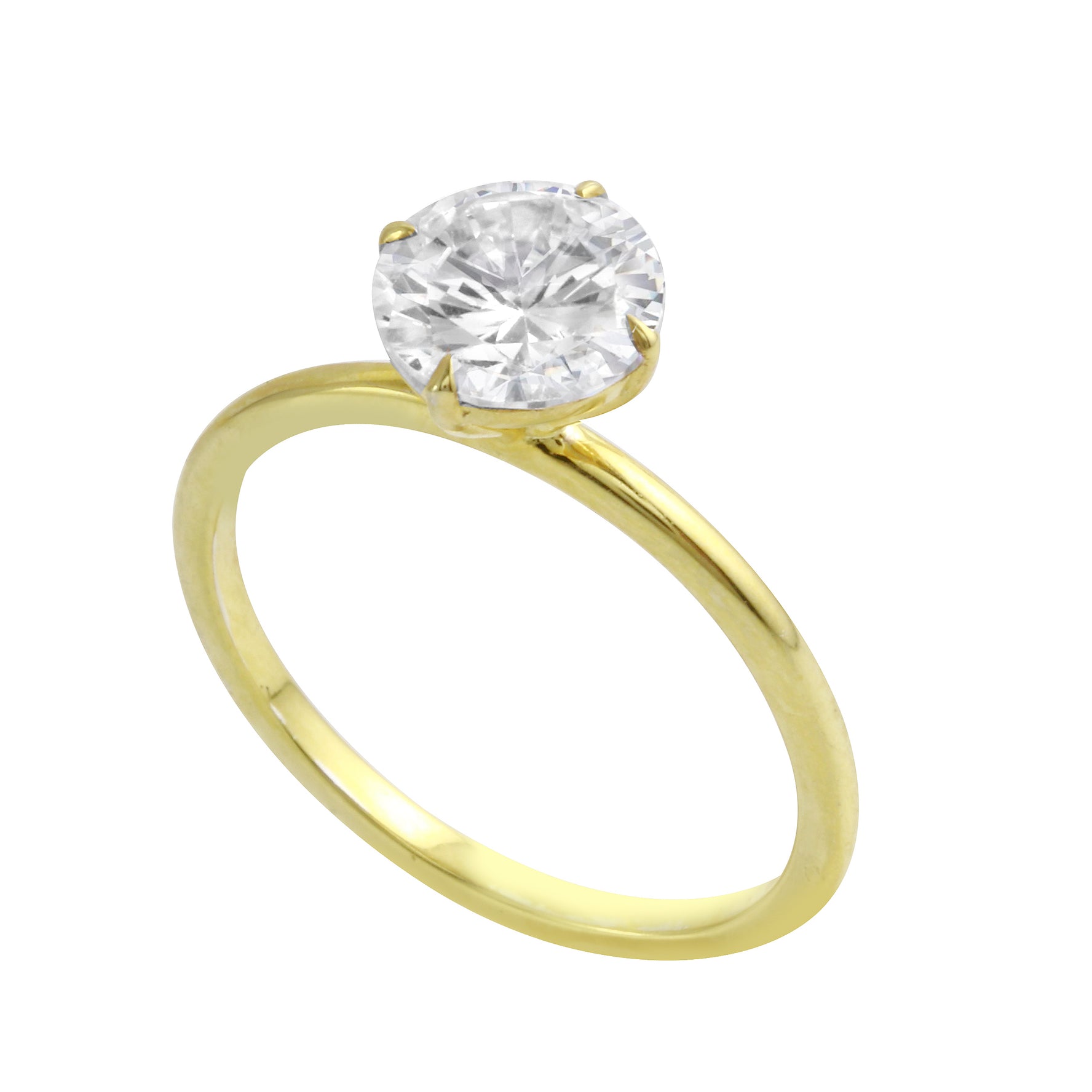 Round Diamond Four Prong Solitaire Engagement Ring Setting-Engagement Ring-Ashley Schenkein Jewelry Design