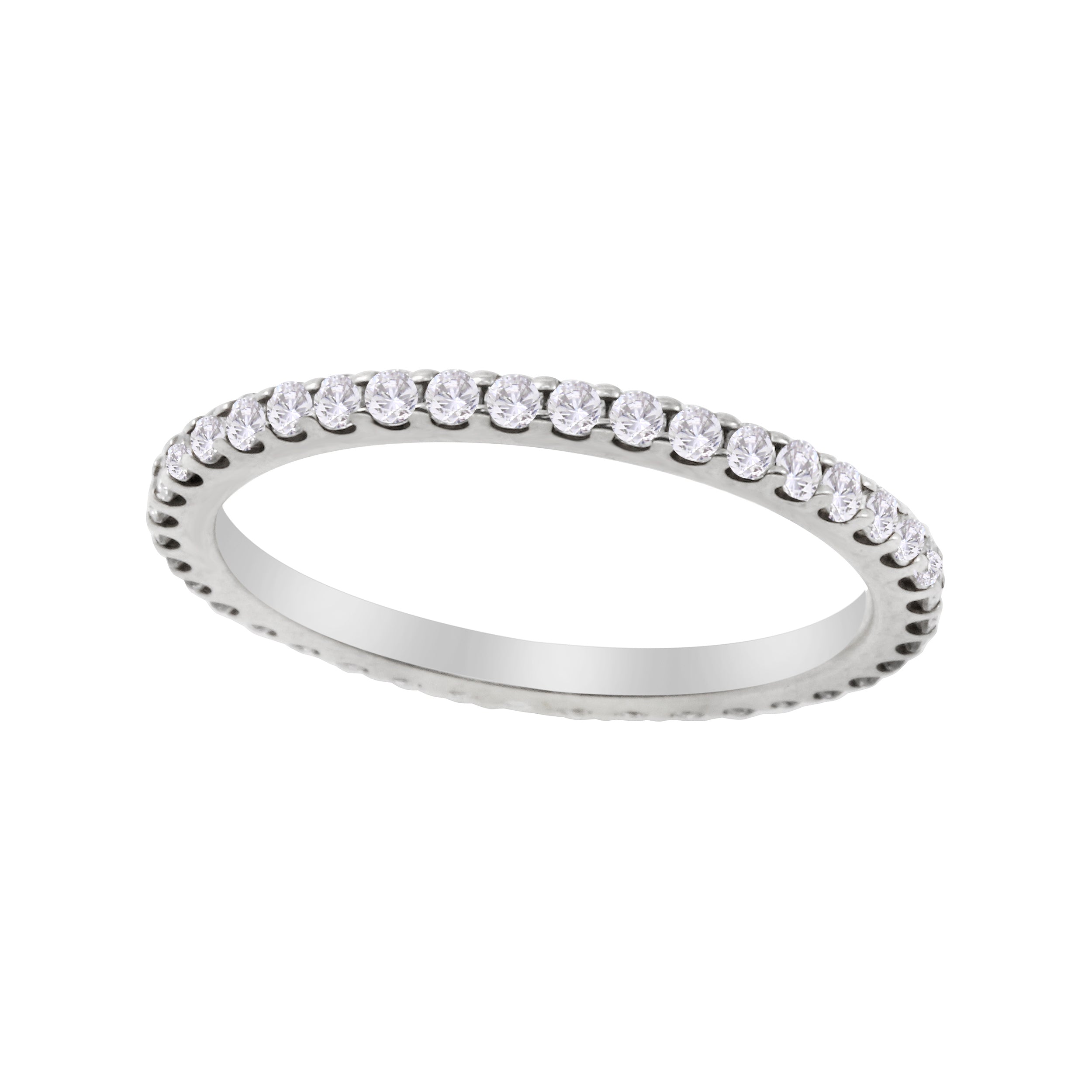 Shared Prong Round Diamond Eternity Wedding Band-Wedding Band-Ashley Schenkein Jewelry Design