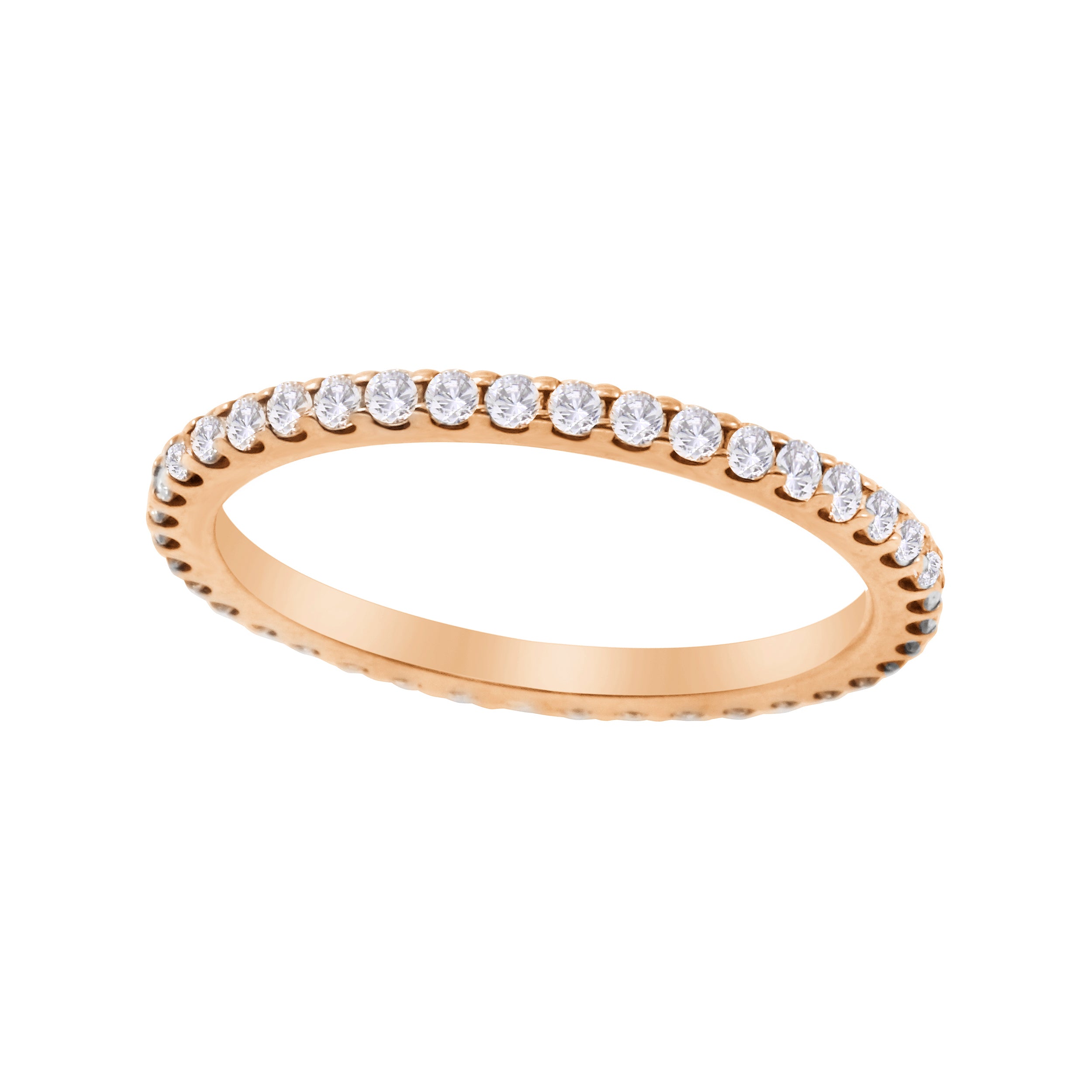 Shared Prong Round Diamond Eternity Wedding Band-Wedding Band-Ashley Schenkein Jewelry Design