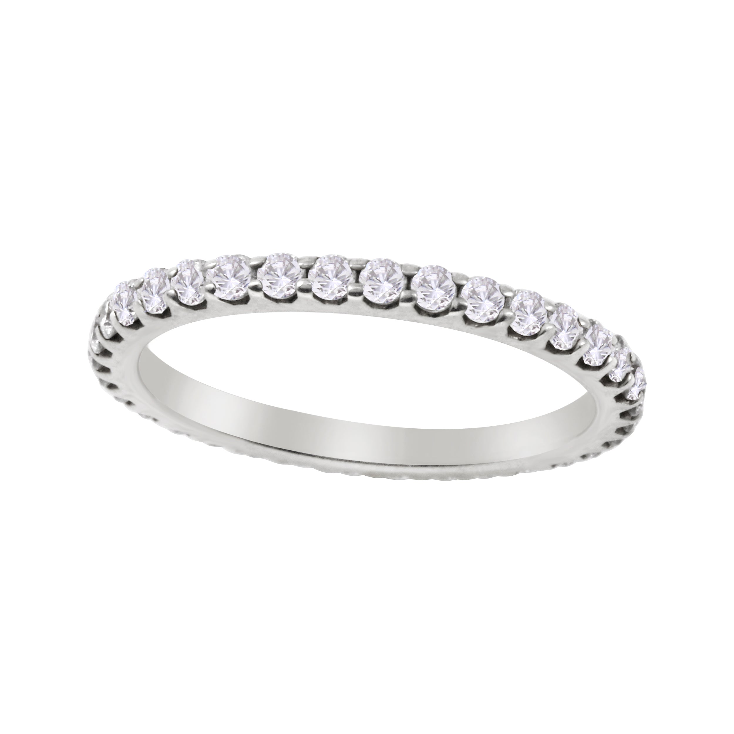Shared Prong Round Diamond Eternity Wedding Band-Wedding Band-Ashley Schenkein Jewelry Design