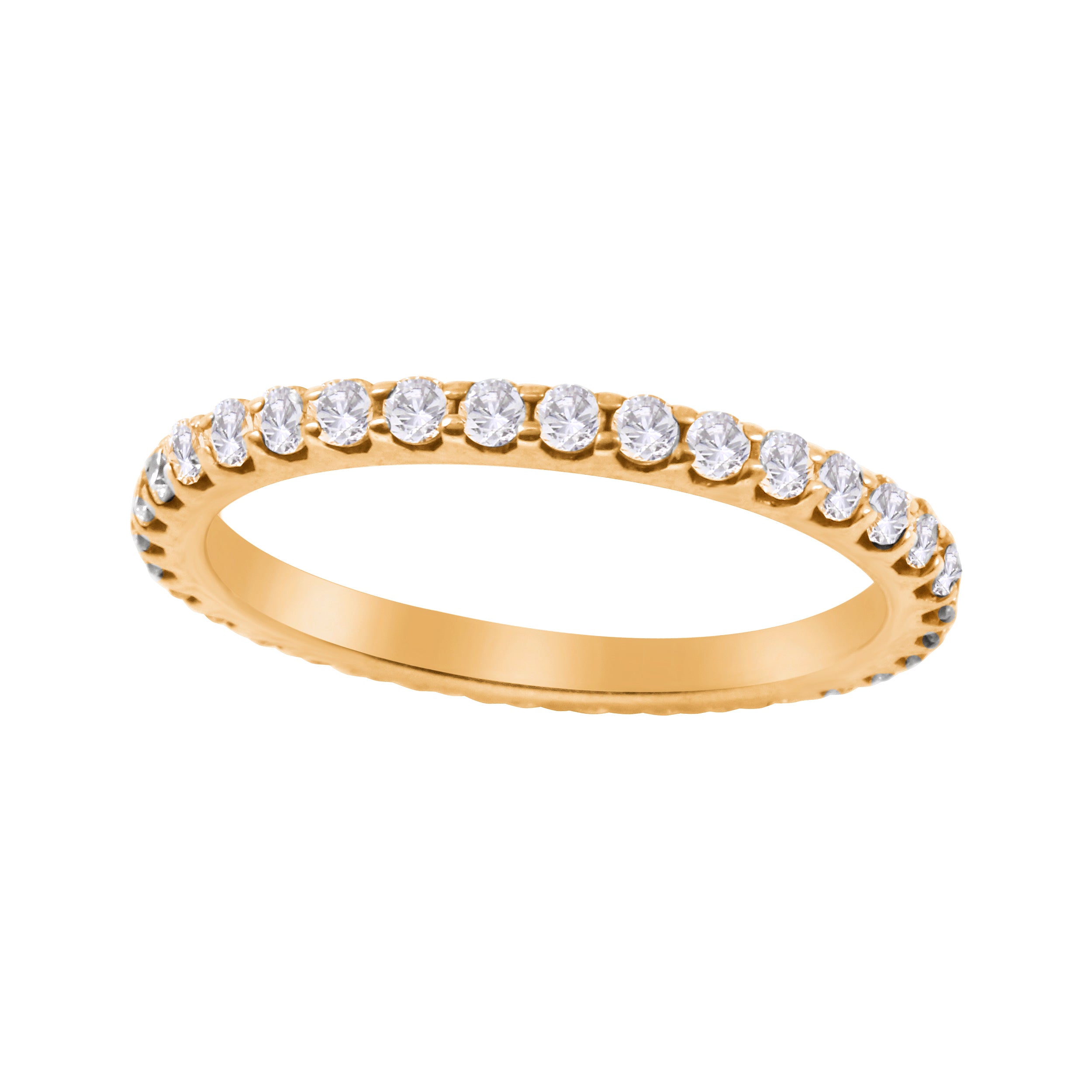 Shared Prong Round Diamond Eternity Wedding Band-Wedding Band-Ashley Schenkein Jewelry Design