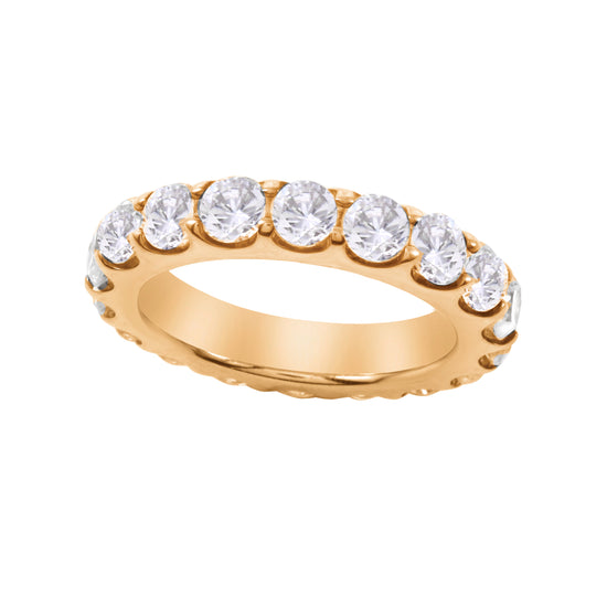 Shared Prong Round Diamond Eternity Wedding Band-Wedding Band-Ashley Schenkein Jewelry Design