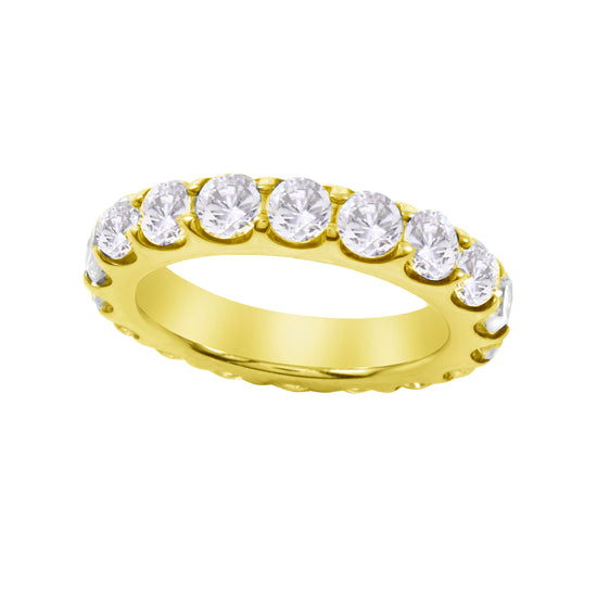 Shared Prong Round Diamond Eternity Wedding Band-Wedding Band-Ashley Schenkein Jewelry Design