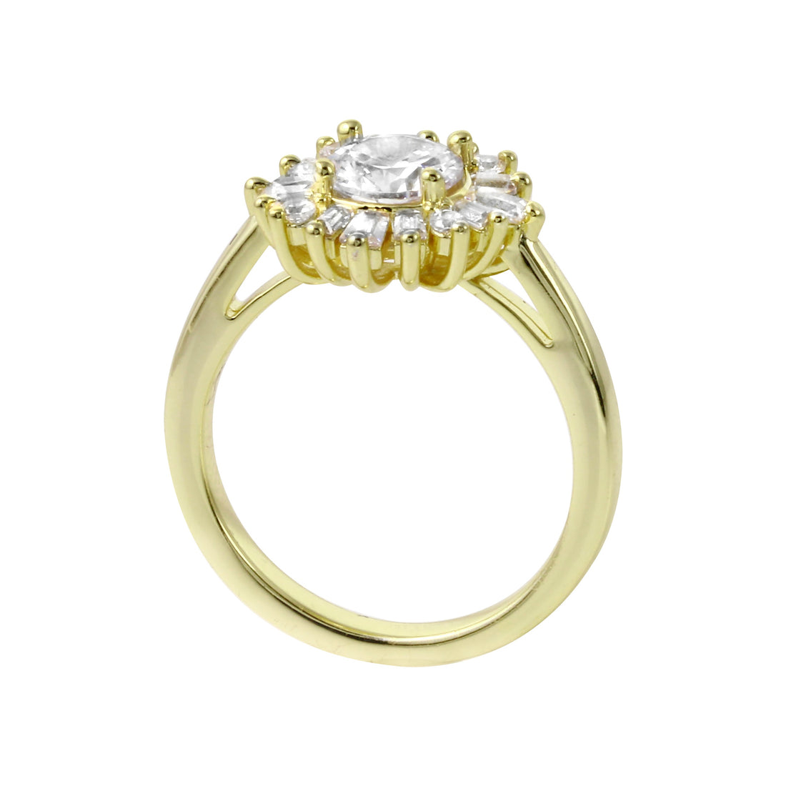 Round Diamond Starburst Engagement Ring Setting-Engagement Ring-Ashley Schenkein Jewelry Design