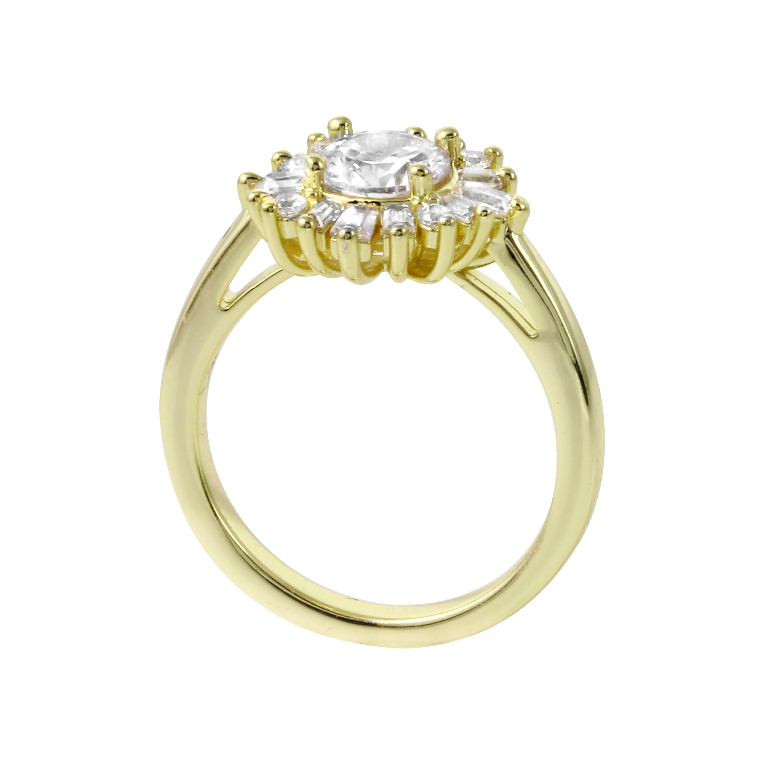 Round Diamond Starburst Engagement Ring Setting-Engagement Ring-Ashley Schenkein Jewelry Design
