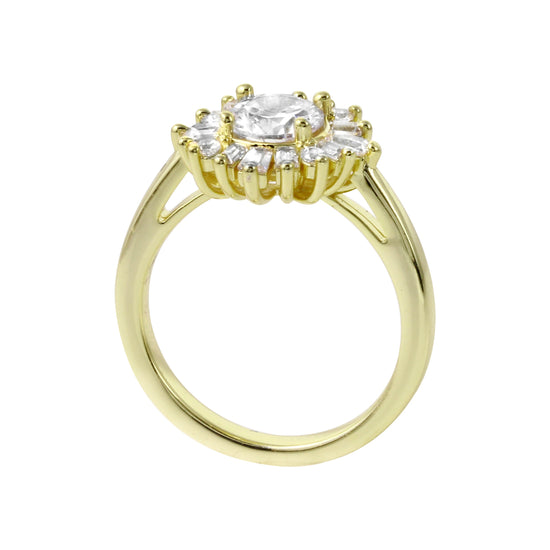Round Diamond Starburst Engagement Ring Setting-Engagement Ring-Ashley Schenkein Jewelry Design