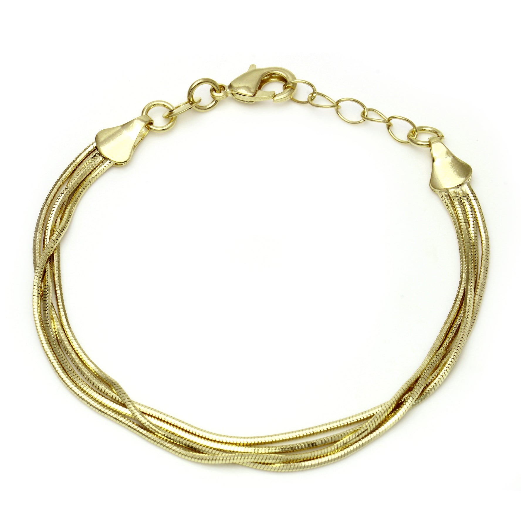 Smooth Quadruple Snake Chain Bracelet-Bracelets-Ashley Schenkein Jewelry Design