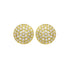 CZ Pavé Curved Disc Stud Earrings-Earrings-Ashley Schenkein Jewelry Design