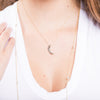 Diamond Moon Necklace-Necklace-Ashley Schenkein Jewelry Design