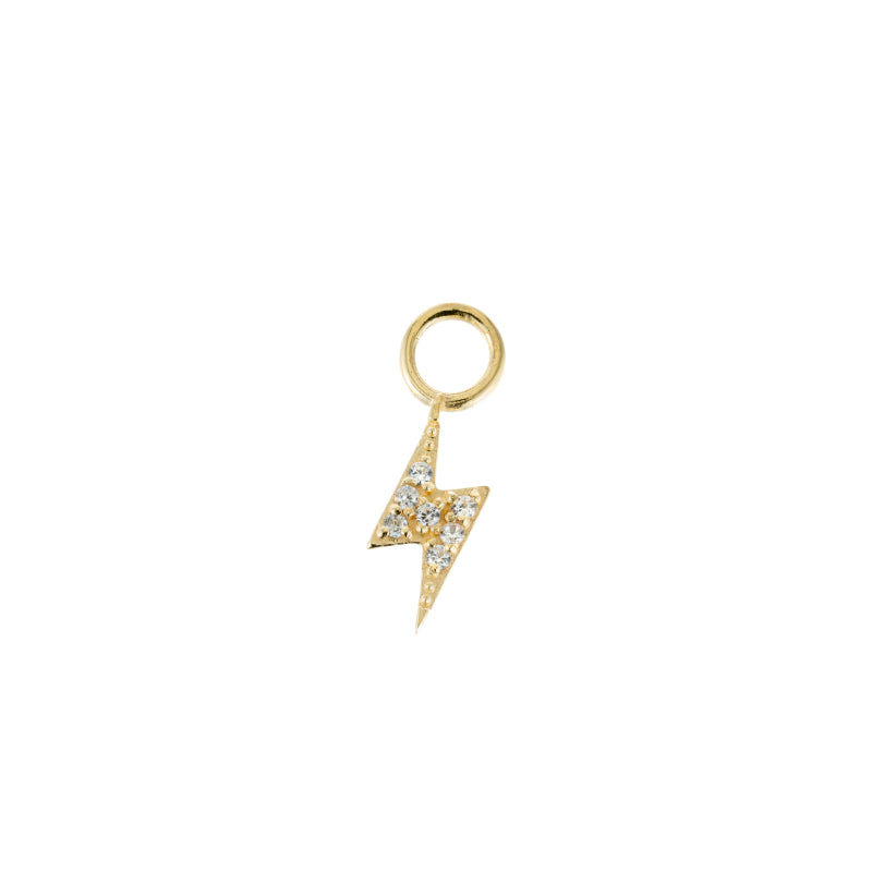 Seattle Single White Zircon Pavé Earring Charm-Earrings-Ashley Schenkein Jewelry Design
