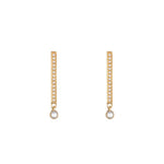 Brooklyn Diamond Bars with Moonstone Dangle Earrings-Earrings-Ashley Schenkein Jewelry Design