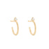 Solid Gold Diamond Stud Hoop Earrings, 14k-Earrings-Ashley Schenkein Jewelry Design