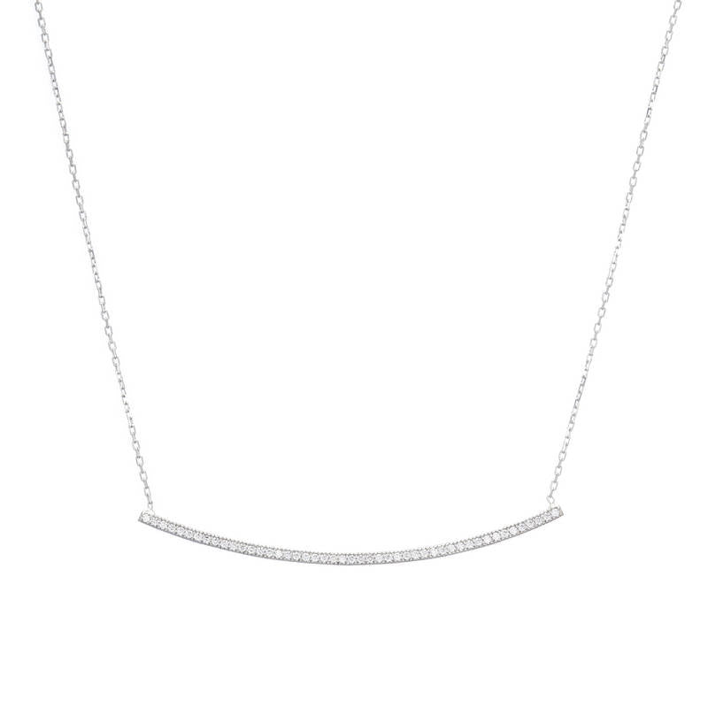 Pavé Bar Necklace-Necklace-Ashley Schenkein Jewelry Design