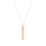 Diamond Pavé Personalized Disc Drop Necklace-Necklaces-Ashley Schenkein Jewelry Design