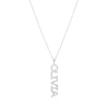 Diamond Pavé Personalized Block Letter Pendant Necklace-Necklaces-Ashley Schenkein Jewelry Design