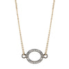Diamond Open Oval Necklace-Necklace-Ashley Schenkein Jewelry Design