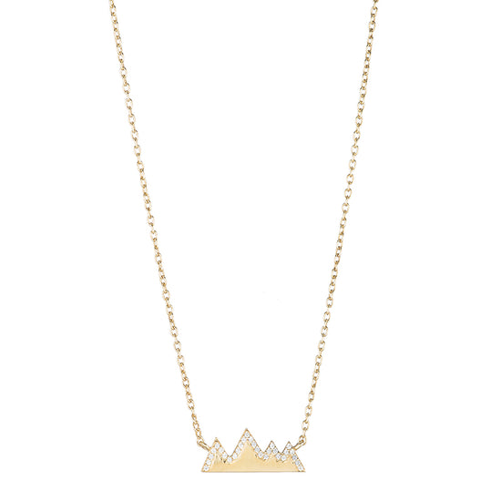 Mountain Necklace with White Topaz-Necklace-Ashley Schenkein Jewelry Design