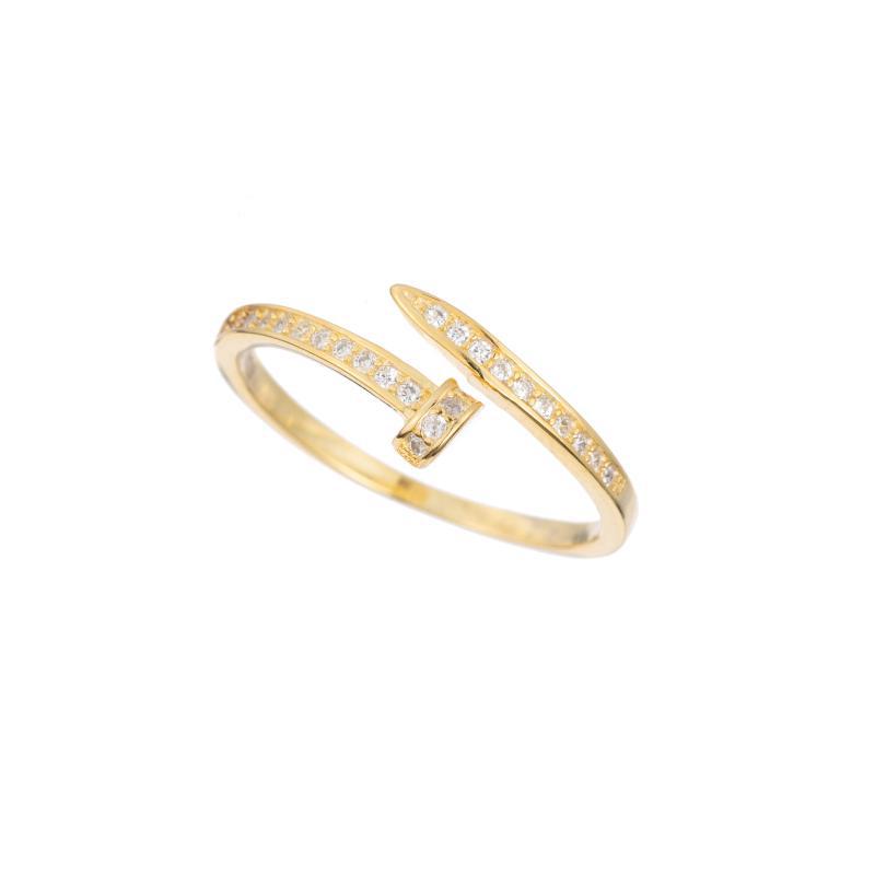 CZ Pavé Nail Wrap Ring-Rings-Ashley Schenkein Jewelry Design