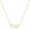 Diamond Pavé FUCK Necklace-Necklace-Ashley Schenkein Jewelry Design