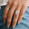 Baguette Halo Sunburst Guard Ring-Ring Guard-Ashley Schenkein Jewelry Design