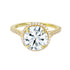 Round Brilliant Diamond Halo Engagement Ring Setting-Engagement Ring-Ashley Schenkein Jewelry Design