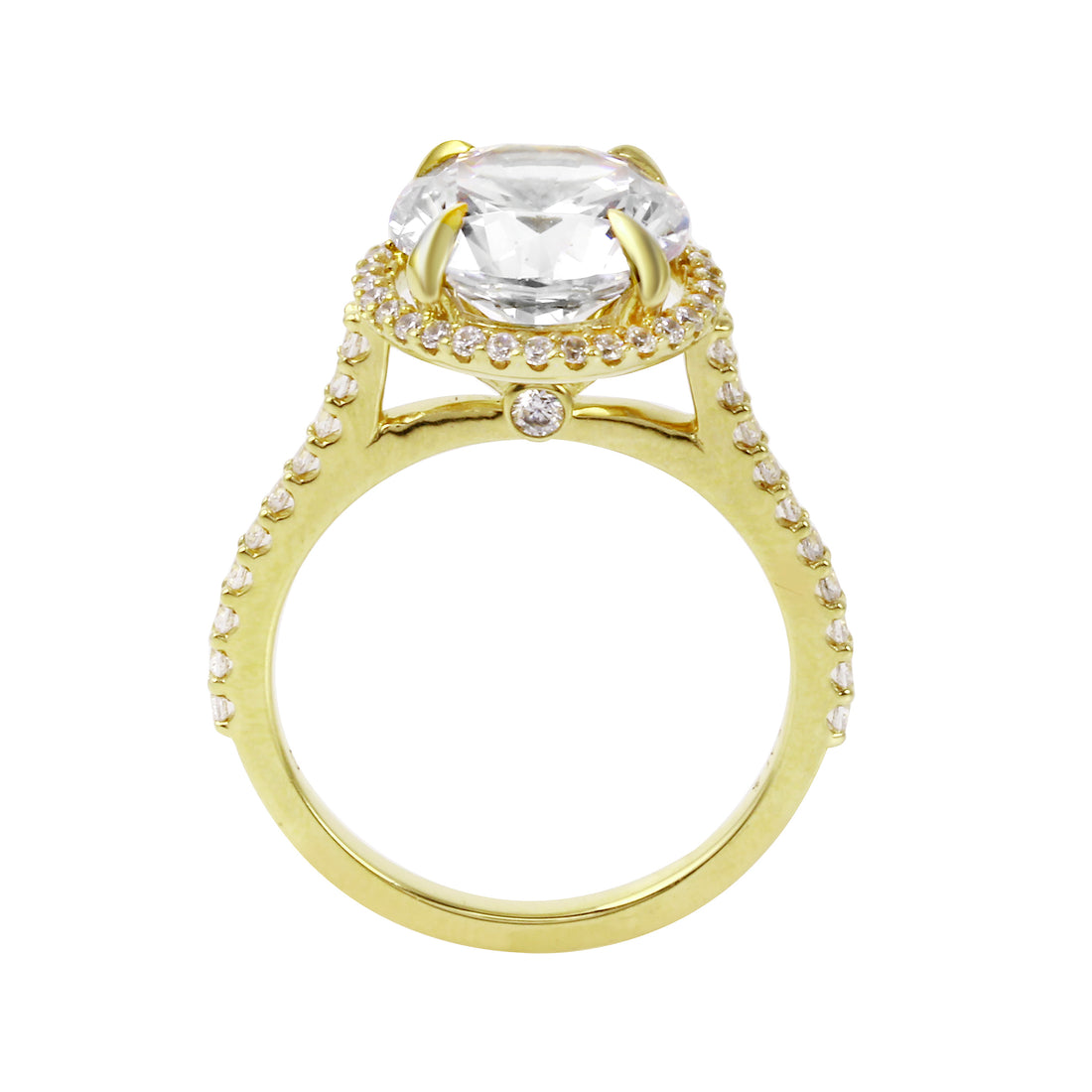 Round Brilliant Diamond Halo Engagement Ring Setting-Engagement Ring-Ashley Schenkein Jewelry Design