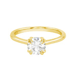Solitaire Cushion Cut Diamond Solitaire Ring-Engagement Ring-Ashley Schenkein Jewelry Design
