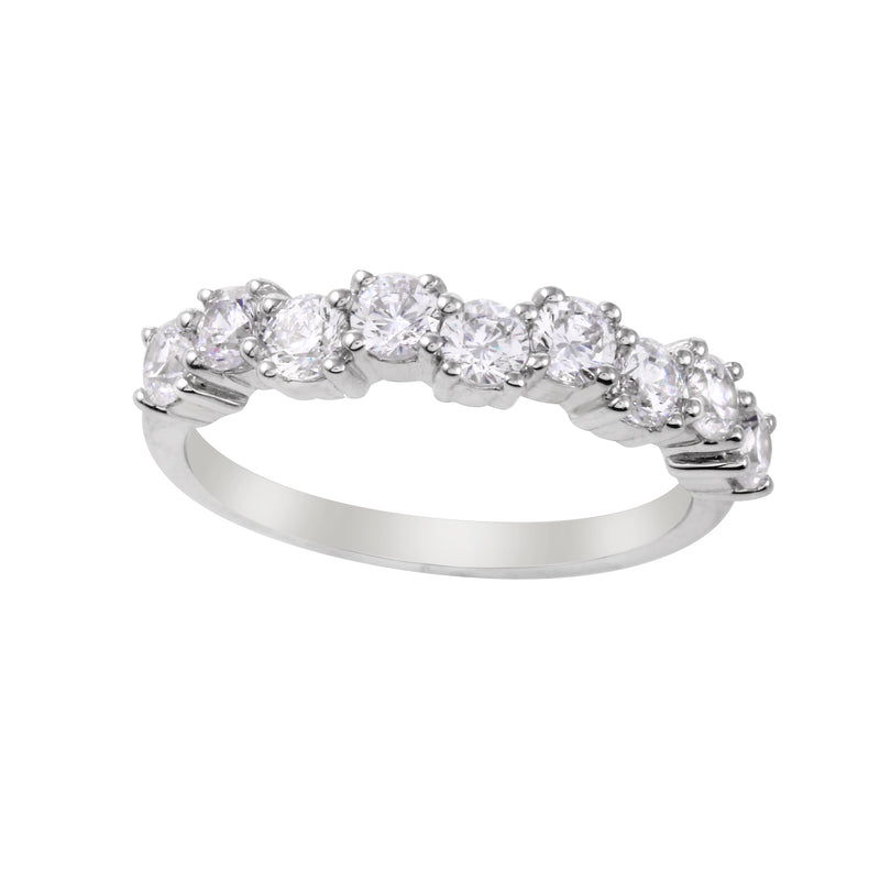 Asymmetrical Round Diamond Wedding Band-Wedding Band-Ashley Schenkein Jewelry Design