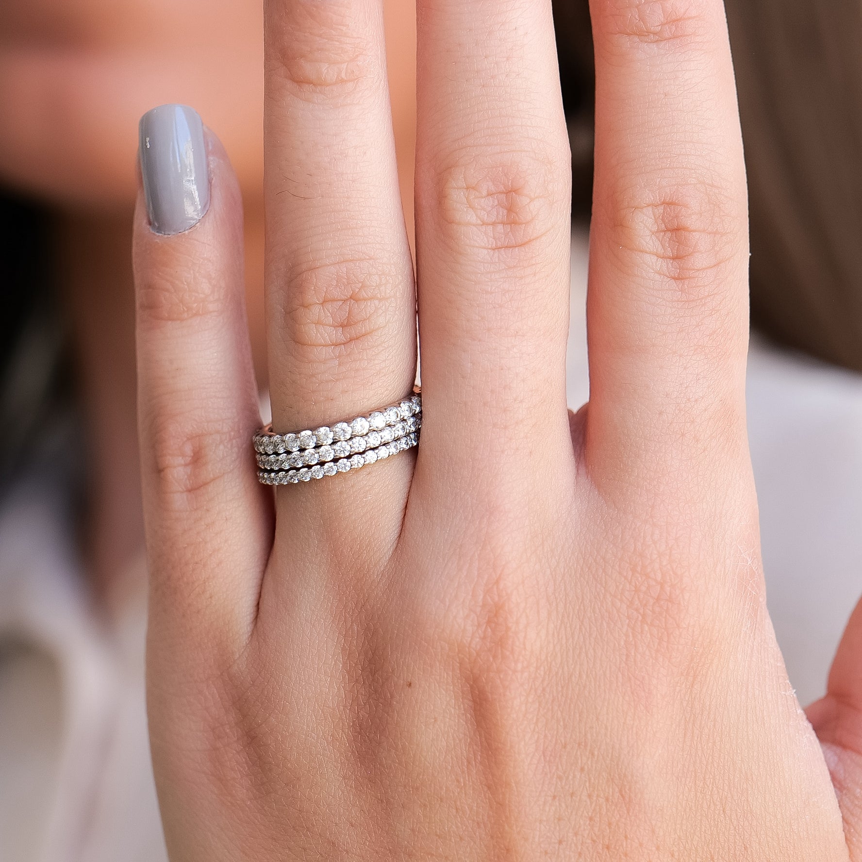 Shared Prong Round Diamond Eternity Wedding Band-Wedding Band-Ashley Schenkein Jewelry Design
