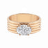 Oval Diamond Wide Ribbed Band Engagement Ring Setting-Engagement Ring-Ashley Schenkein Jewelry Design