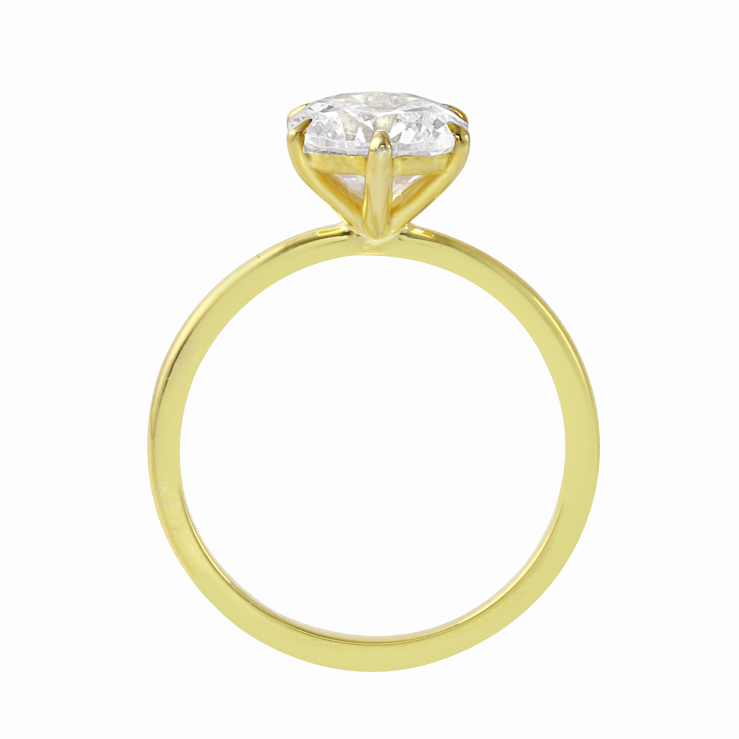 Round Diamond Six Prong Solitaire Engagement Ring Setting-Engagement Ring-Ashley Schenkein Jewelry Design