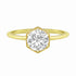 Round Brilliant Diamond Hexagon Engagement Ring Setting-Engagement Ring-Ashley Schenkein Jewelry Design