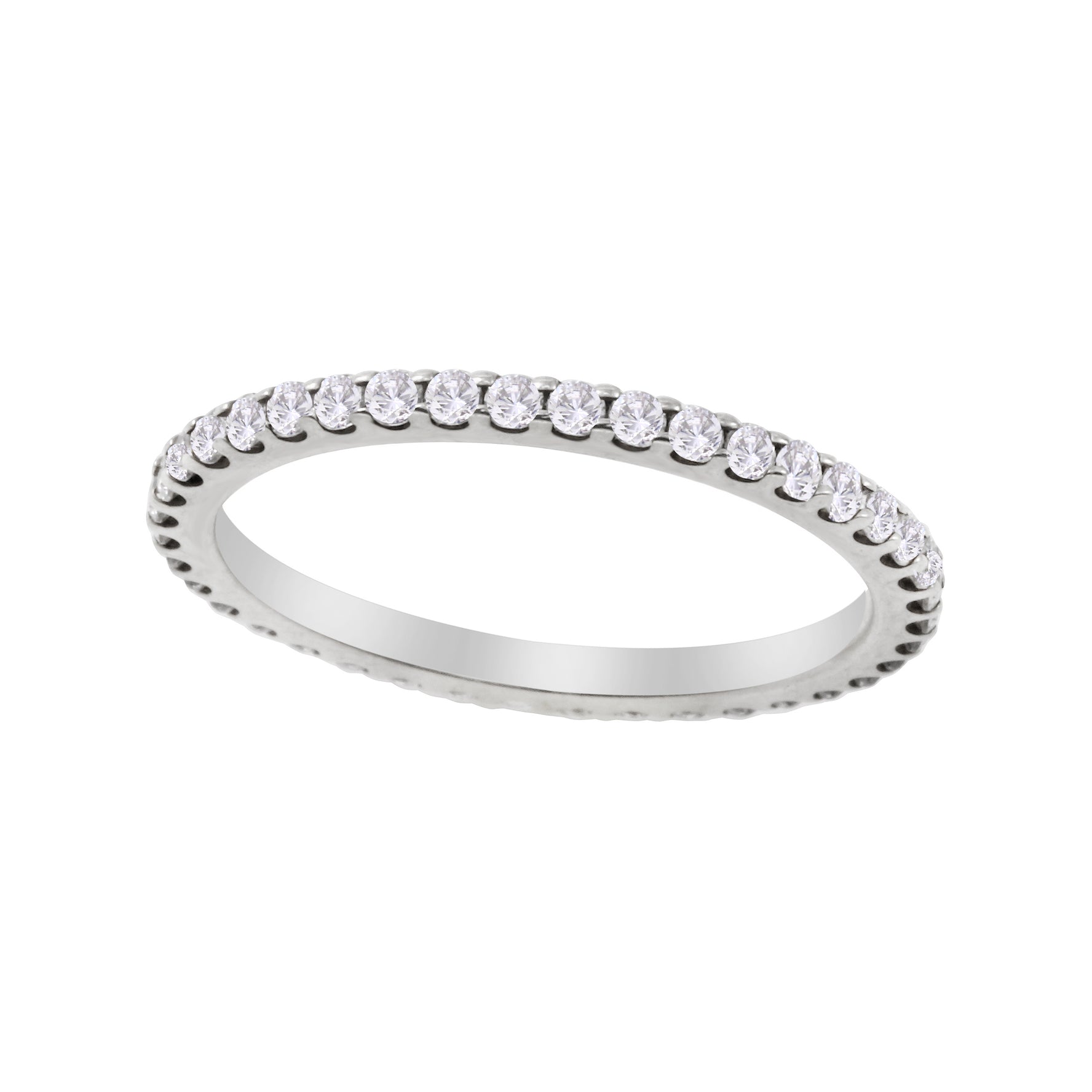 Shared Prong Round Diamond Eternity Wedding Band-Wedding Band-Ashley Schenkein Jewelry Design