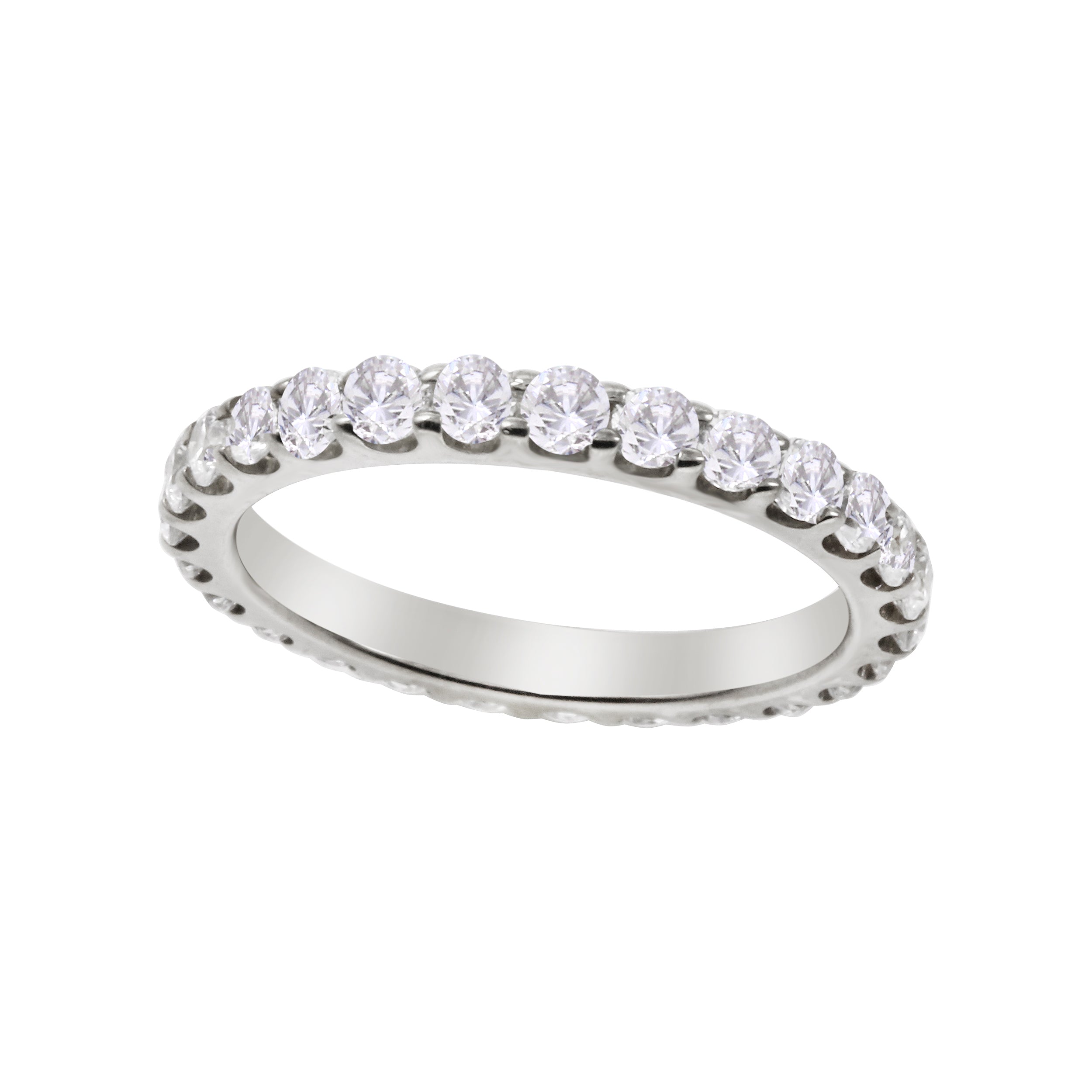 Shared Prong Round Diamond Eternity Wedding Band-Wedding Band-Ashley Schenkein Jewelry Design