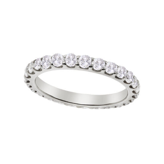 Shared Prong Round Diamond Eternity Wedding Band-Wedding Band-Ashley Schenkein Jewelry Design