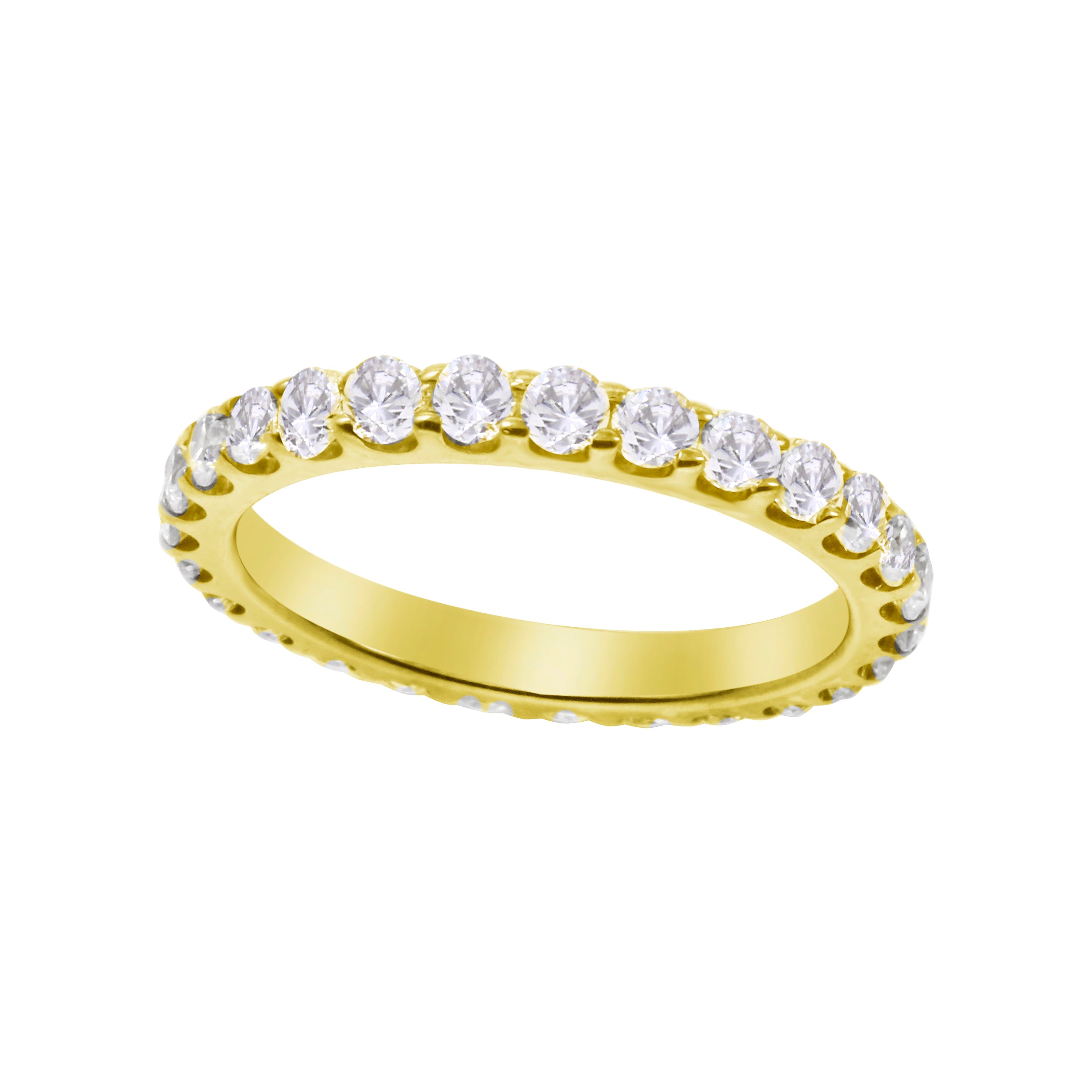 Shared Prong Round Diamond Eternity Wedding Band-Wedding Band-Ashley Schenkein Jewelry Design