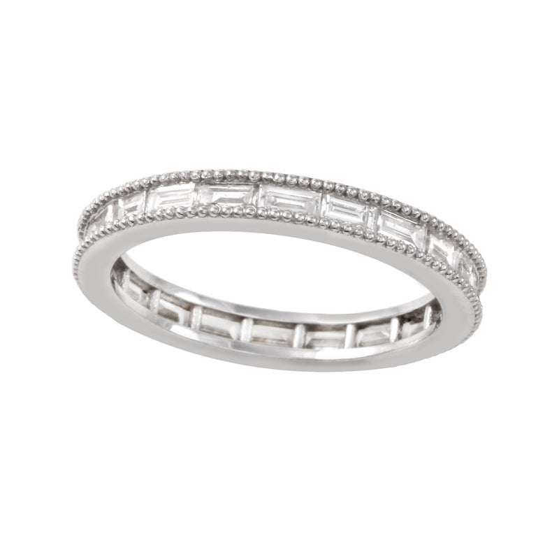 Channel Set Diamond Baguette Eternity Wedding Band-Wedding Band-Ashley Schenkein Jewelry Design