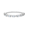Round and Baguette Diamond Half Eternity Band-Wedding Band-Ashley Schenkein Jewelry Design