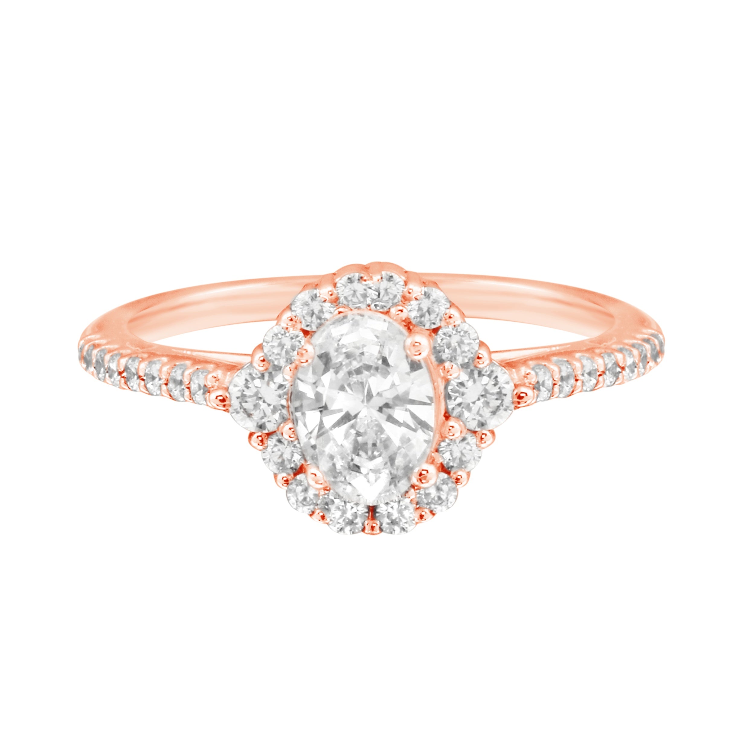 Oval Diamond Halo Engagement Ring Setting-Engagement Ring-Ashley Schenkein Jewelry Design