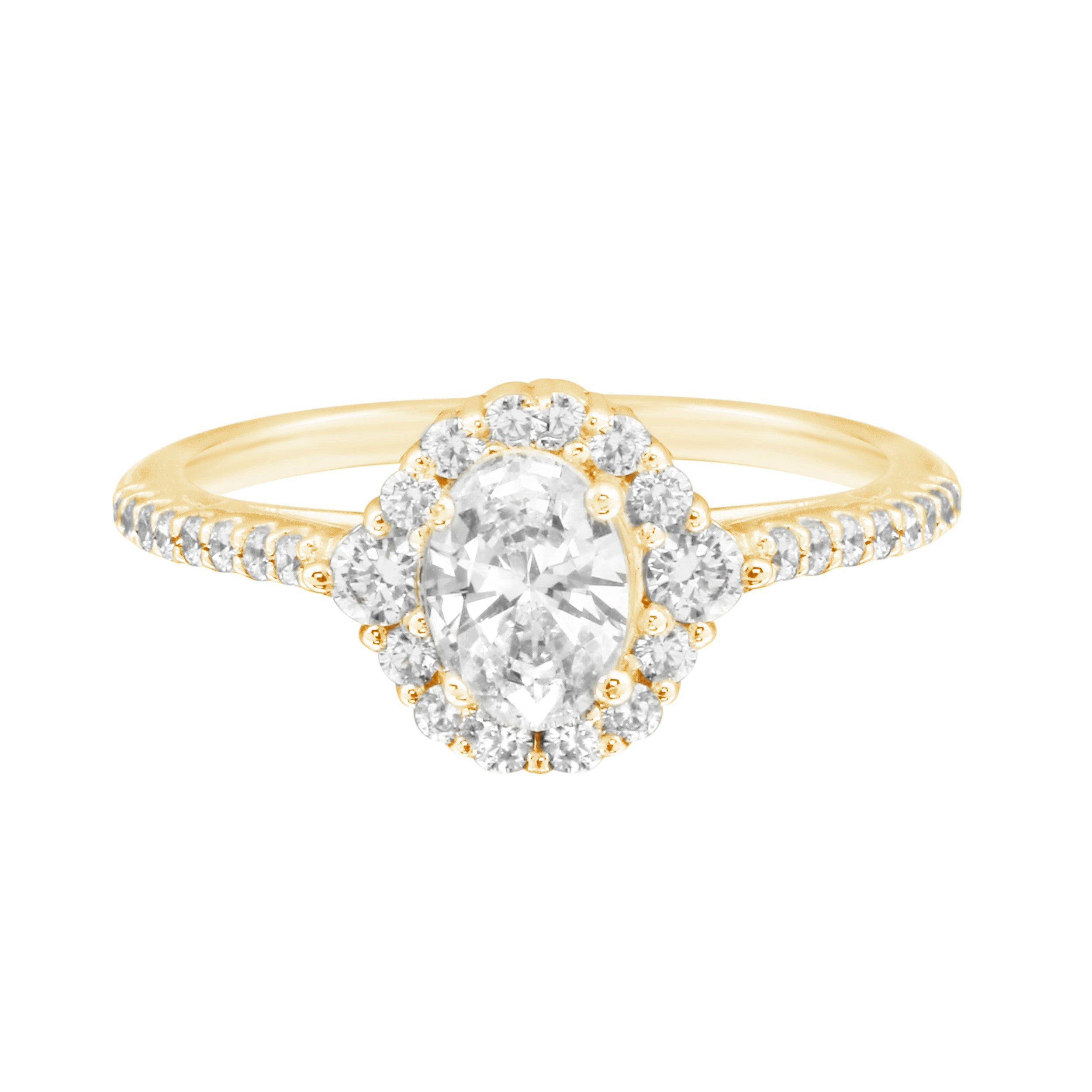 Oval Diamond Halo Engagement Ring Setting-Engagement Ring-Ashley Schenkein Jewelry Design