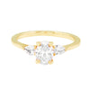 Solitaire and Pear Side Diamond Engagement Ring-Engagement Ring-Ashley Schenkein Jewelry Design