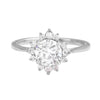 Round Diamond Sunburst Engagement Ring-Engagement Ring-Ashley Schenkein Jewelry Design