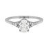 Oval Diamond and Tiny Pavé Side Stones Engagement Ring Setting-Engagement Ring-Ashley Schenkein Jewelry Design