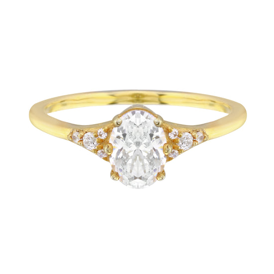 Oval Diamond and Tiny Pavé Side Stones Engagement Ring Setting-Engagement Ring-Ashley Schenkein Jewelry Design
