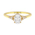Oval Diamond and Tiny Pavé Side Stones Engagement Ring Setting-Engagement Ring-Ashley Schenkein Jewelry Design