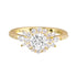 Round Diamond and Floral Halo Engagement Ring Setting-Engagement Ring-Ashley Schenkein Jewelry Design