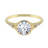 Round Diamond Cathedral Solitaire Engagement Ring with Pavé Detailing-Engagement Ring-Ashley Schenkein Jewelry Design