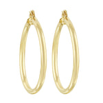 Large Slim Lever Back Hoop Earrings-Earrings-Ashley Schenkein Jewelry Design